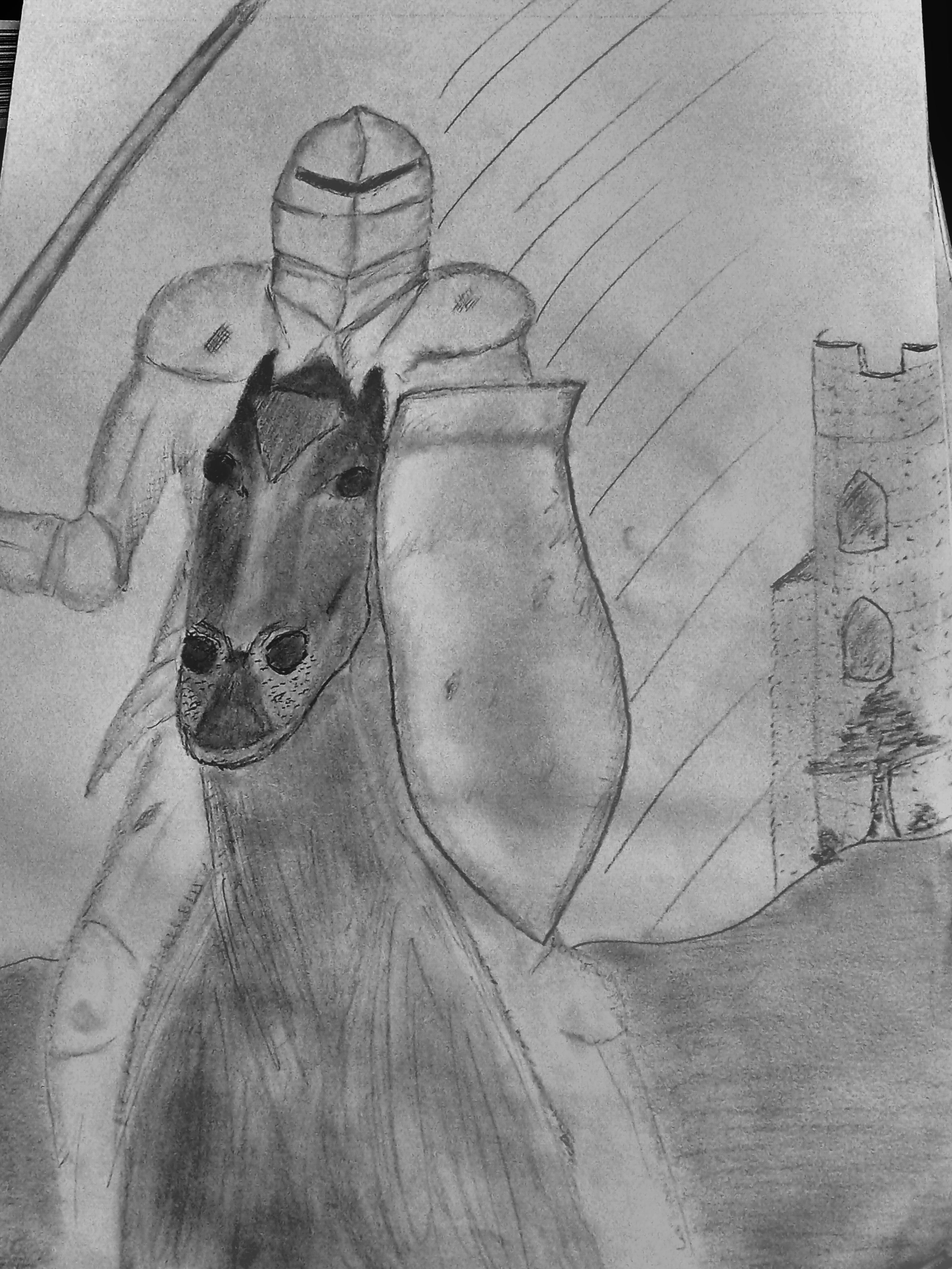 drawing of a knight